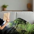 thumbnail image 3 of Natural Cave Soft Flannel Fleece Blanket, Punkevni Cave in Czech Republic European Geological Formation Myst Hole Landscape, Cozy Plush for Indoor and Outdoor Use, 50" x 70", Green, by Ambesonne, 3 of 5