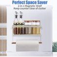 thumbnail image 4 of Magnetic Spice Rack for Refrigerator, Fridge Shelf with Paper Towel Holder, 4 of 7