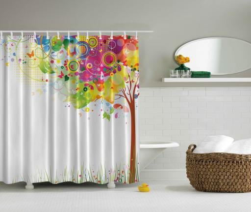 Details about   3D Printed Bathroom Shower Curtain Waterproof Extra Long Wide With Hooks Decor 