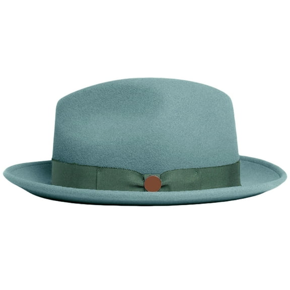 Wool Homburg Panama Hat Pork Pie Hat for Women Men Photo Props Western for Men Women Unisex Wear Headwear