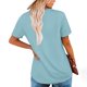 thumbnail image 4 of Camisetas de Manga Corta de Verano para Mujeres, Moda Color Sólido Falso Cuello Redondo de Dos Piezas para Uso Casual Y Diario, 4 of 8