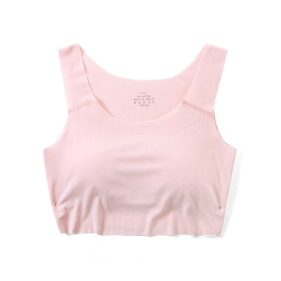Beautyzll Kids Girl Starter Bras for Kids 13-18Y Seamless Training Cami Sports Bra Double Layer on Chest