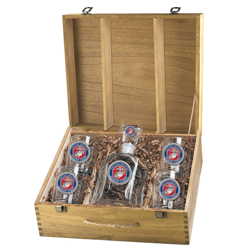 Marine Corps Capitol Decanter Box Set