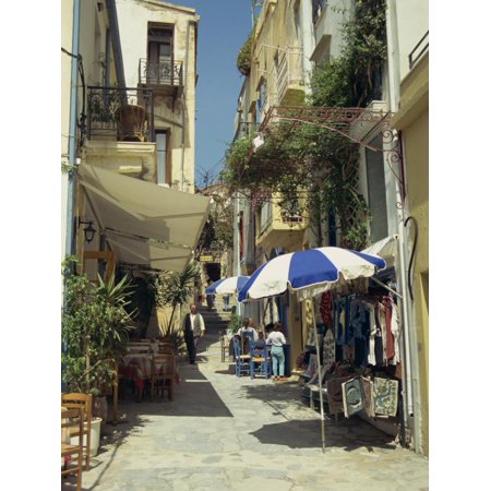 Narrow Streets in the Old Town, with Shops and Restaurants, Chania, Crete, Greece, Europe Print Wall Art By Terry (Best Greek Restaurant In Atlanta)