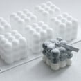 thumbnail image 4 of Moldes de velas para hacer velas de burbujas, moldes de silicona para velas de burbujas de 6 cavidades para hacer jabón, molde de pastel de burbujas para cera de soja, 4 of 5
