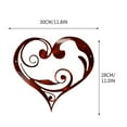 thumbnail image 3 of DAMAI Metal Heart Wall Art Decor Love Symbol Cutouts Sign Ornaments Vintage Metal Wall Sculptures Anniversary Valentine's Day Decorations Gift for Her Him Home Living Room Bedroom (6.3Inch), 3 of 8