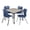 Maple / Grey / Blue, variant on Regency 42 Square Adjustable Classroom Table- Grey & 4 Andy 18 Stack Chairs- Blue