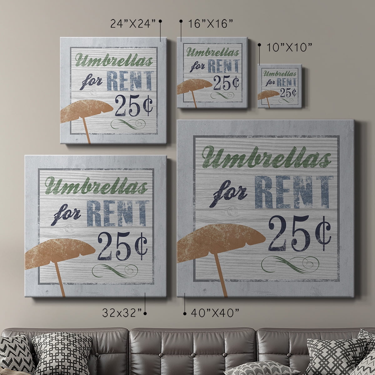 Wexford Home Beach Sign III-Premium Gallery Wrapped Canvas, 24" x 24" - Ready to Hang