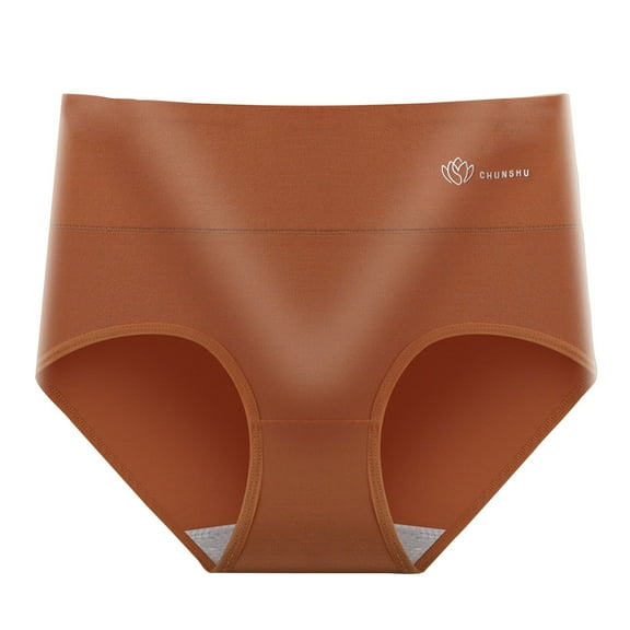 Diufon Women's High Waist Underwear Ladies Full Coverage Belly Hide Panties Soft Breathable Solid Color Briefs