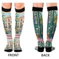 thumbnail image 4 of FORMRS Womens Knee High Socks Casual Long Thick Travel Daily Wear, 1 Pair, Window Scene, 4 of 6