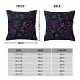 thumbnail image 4 of YFYANG Square Decorative Throw Pillow Case (Without Pillow Insert), Purple Vintage Floral Pattern Bedroom Sofa Car Cushion Cover, 24"x24", 4 of 9