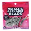 KIDS CRAFT Metallic Alphabet Beads, 140pc, Silver