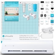 Silhouette White Cameo 5 Alpha w/ 38 Oracal Sheets, Siser HTV, Guides, 24 Pens