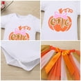 thumbnail image 6 of IBTOM CASTLE Toddler Baby Girls Pumpkin 1st Birthday Outfit Halloween Princess Romper + Tutu Skirt + Headband Clothes Set for Cake Smash Photo Shoot 12-18 Months Pumpkin One, 6 of 8
