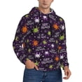thumbnail image 2 of Uemuo Halloween Pattern Men's Hoodie - Casual Pullover Hoodie with Kangaroo Pocket, Stylish Hooded Sweatshirt for Everyday Wear-XX-Large, 2 of 7
