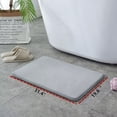 thumbnail image 2 of Granjero Gordo Alfombra de baño de fibra ultrafina, ultra suave, antideslizante y que absorbe el agua, esponja viscoelástica (rectangular violeta), 2 of 5