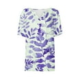 thumbnail image 4 of PVCS Womens Tops Clearance Under $5 Summer Tops for Women Vacation Trendy V Neck Short Sleeve Shirts Casual Loose Spring Vintage Floral Print Comfy Tunic Clothes, 4 of 5