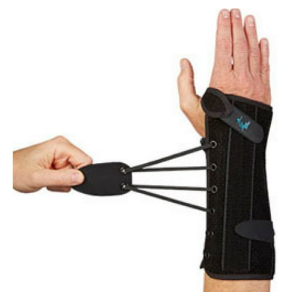 Med Spec 10.5" Wrist Lacer II, Black, Left, Small