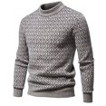 thumbnail image 2 of Miluxas Men's Crewneck Sweater Soft Casual Sweaters for Men Classic Pullover Sweaters with Ribbing Edge Khaki, 2 of 8
