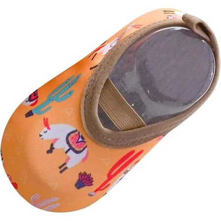 

QWZNDZGR Baby Grip Socks Toddler Grip Socks Trainers for Boys Girls Cartoon Barefoot Aqua Socks Non-Slip Shoes