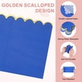 thumbnail image 2 of Uxcell 50Pack Servilletas de Papel con Borde Festoneado de Oro para Fiestas y Eventos [Azul Profundo], 2 of 6