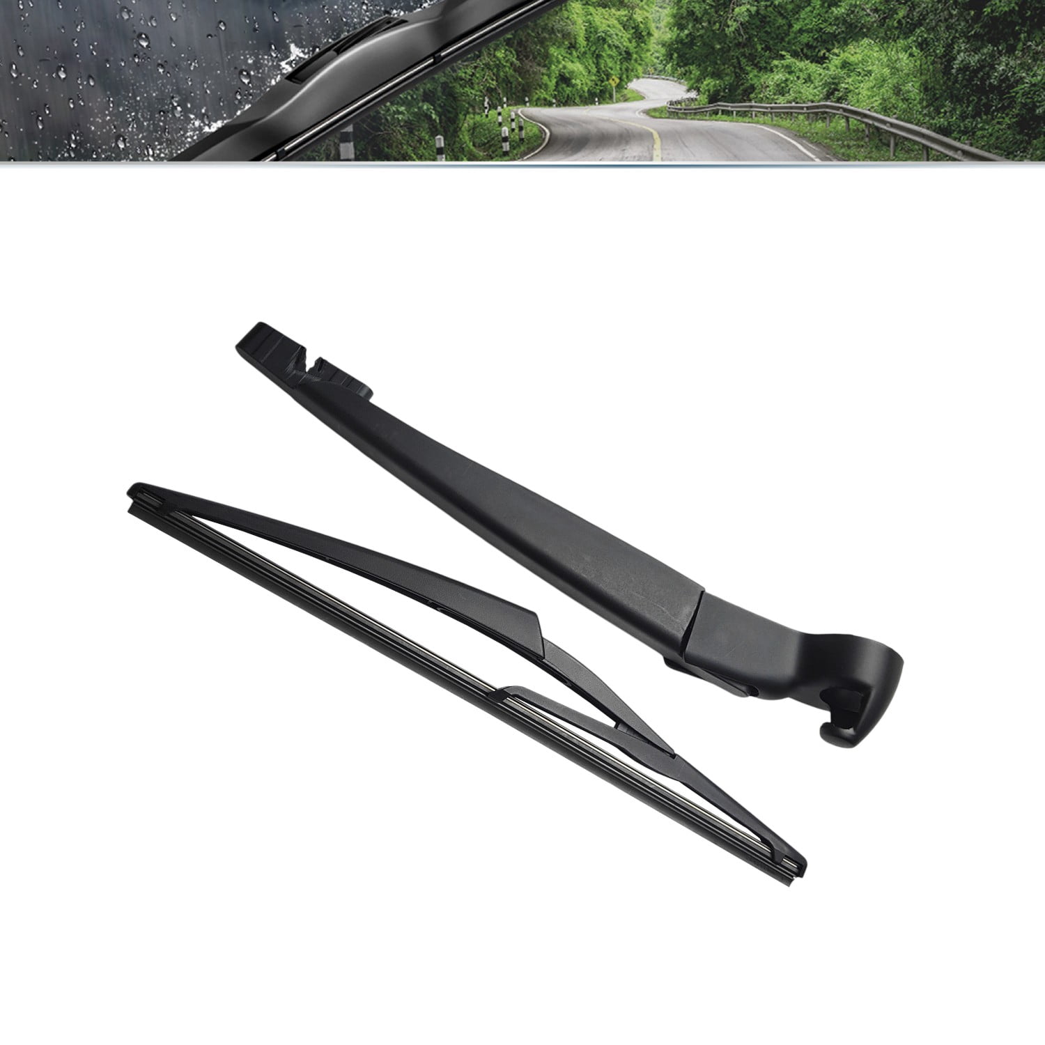 SOCOOL Windshield Wipers Replacement for Jeep Wrangler JK 2018 Front Rear Wiper Blades and Rear Windshield Wiper Arm, 14"+14"+12"+12.4" (Pack of 4), Y24Z2G7B