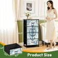 thumbnail image 2 of 4 Drawer Vertical Storage Dresser Hand drawn anchors compass for textiles prints with Wood Top Fabric Pull Drawers, 2 of 8