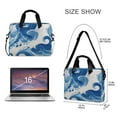 thumbnail image 3 of 16" Laptop Briefcase for Work Travel Laptop Shoulder Bag Carrying Handbag Laptop Case Indigo Blue Tie-dye Pattern, 3 of 8