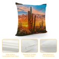 thumbnail image 4 of Orinice Cactus Sunset Sky Graphic Decorative Cushion Throw Pillow Cover for Home Couch Living Room Bed Sofa 1PC 20x20in, 4 of 5