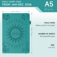 thumbnail image 2 of Planner 2026 Page a Day A5, 2026 Daily Planner Hourly Increments January to December Full Year Planner with Monthly Overview, Colorful Tabs, Banded Leather Hardcover, Inner Large Pocket, 2 of 9
