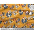 thumbnail image 3 of Soimoi Moss Georgette Fabric Eggs,Nest & Hen Bird Print Sewing Fabric Yard 42 Inch Wide, 3 of 3