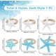 thumbnail image 2 of Juego de 6 servilleteros con forma de estrella de mar, blancos y azules. 6 estilos diferentes., 2 of 6