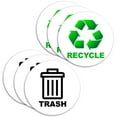 thumbnail image 2 of VWAQ Recycle and Trash Logo Sticker - Set of 6 Decals for Trash Can Recycling Bin - PAS29, 2 of 2