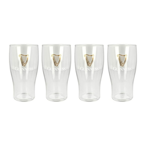 Guinness Logo Harp Tulip Pint Glass Set (4-Pack) (20 ounces)