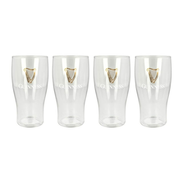 Guinness Logo Harp Tulip Pint Glass Set (4-Pack) (20 ounces)