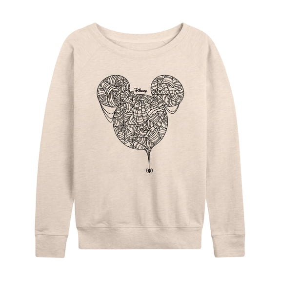 Disney - Mickey Web Head - Women's French Terry Long Sleeve Pullover