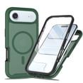 thumbnail image 2 of For iPhone Air Case, 360° Rugged Protective Shell with Screen Protector, Heavy Duty Shockproof Case Matte Translucent Compatible with Magsafe, Green, 2 of 6