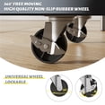 thumbnail image 5 of SNYNUXX Kitchen Island with Drop Leaf, Rolling Mobile Island Cart with Drawer, Wooden Countertop and Lockable Casters, Black-35.43"x23.62"x35.43", 5 of 9
