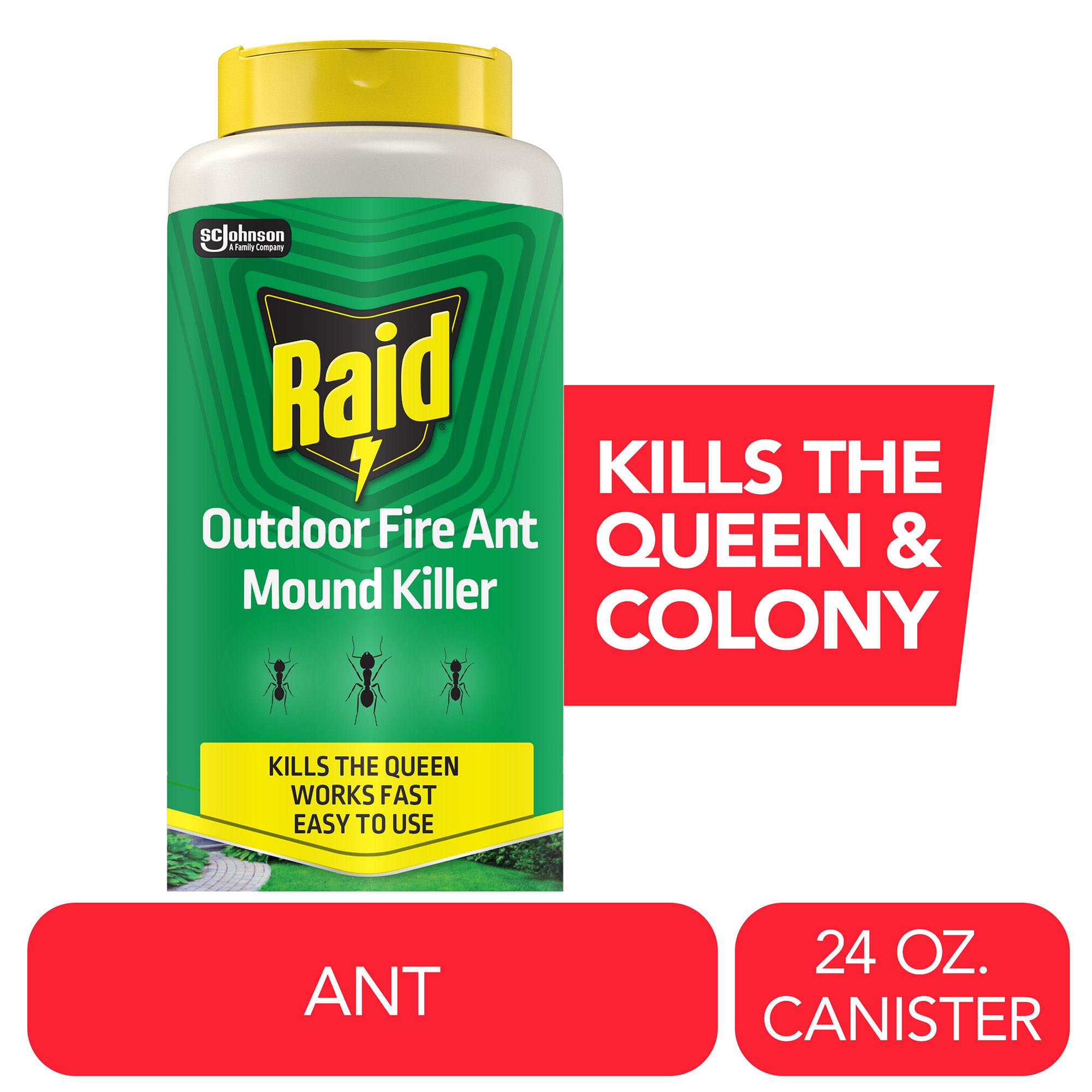 Raid Outdoor Fire Ant Mound Killer, 24 oz