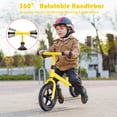 thumbnail image 4 of HoneyJoy Draisienne pour Enfants Sans Pédales Vélo d'Entraînement avec Guidon et Siège Ajustables Jaune, 4 of 10