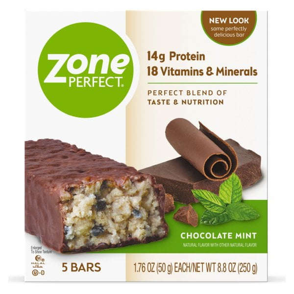 ZonePerfect Protein Bars, Chocolate Mint, 14g of Protein, Nutrition
