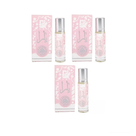 Lattafa Yara Roll On Parfum Oil 0.34 oz / 10 ml For Women (Pack of 3)