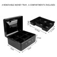 thumbnail image 3 of Durable Metal Coin Box With Locking Storage Tray - Small Coin Box With Combination Lock 15 X 12 X 7., 3 of 5