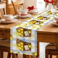 thumbnail image 5 of Lemon Basket Summer Table Runner 72 Inches, Farmhouse Blue Yellow Plaid Bed Runner Dresser Scarves Tabletop for Indoor Outdoor Parties/Ceremony/Banquet, 13" x 72", 5 of 9