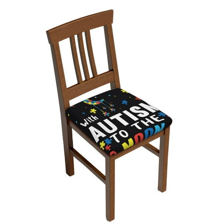 

Sigee I Love With Autism To The Moon And Back for Square Chair Cushion Covers for Furniture Protector Couch Cushion Slipcovers-Six Piece