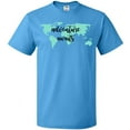 thumbnail image 3 of Inktastic Adventure Awaits Teal World Map T-Shirt, 3 of 5