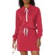 thumbnail image 1 of mfyjkho Vestidos para mujer, Vestido de mujer de color liso con cuello cuadrado y manga larga hasta la pantorrilla Vestidos maxi para mujer m, 1 of 3
