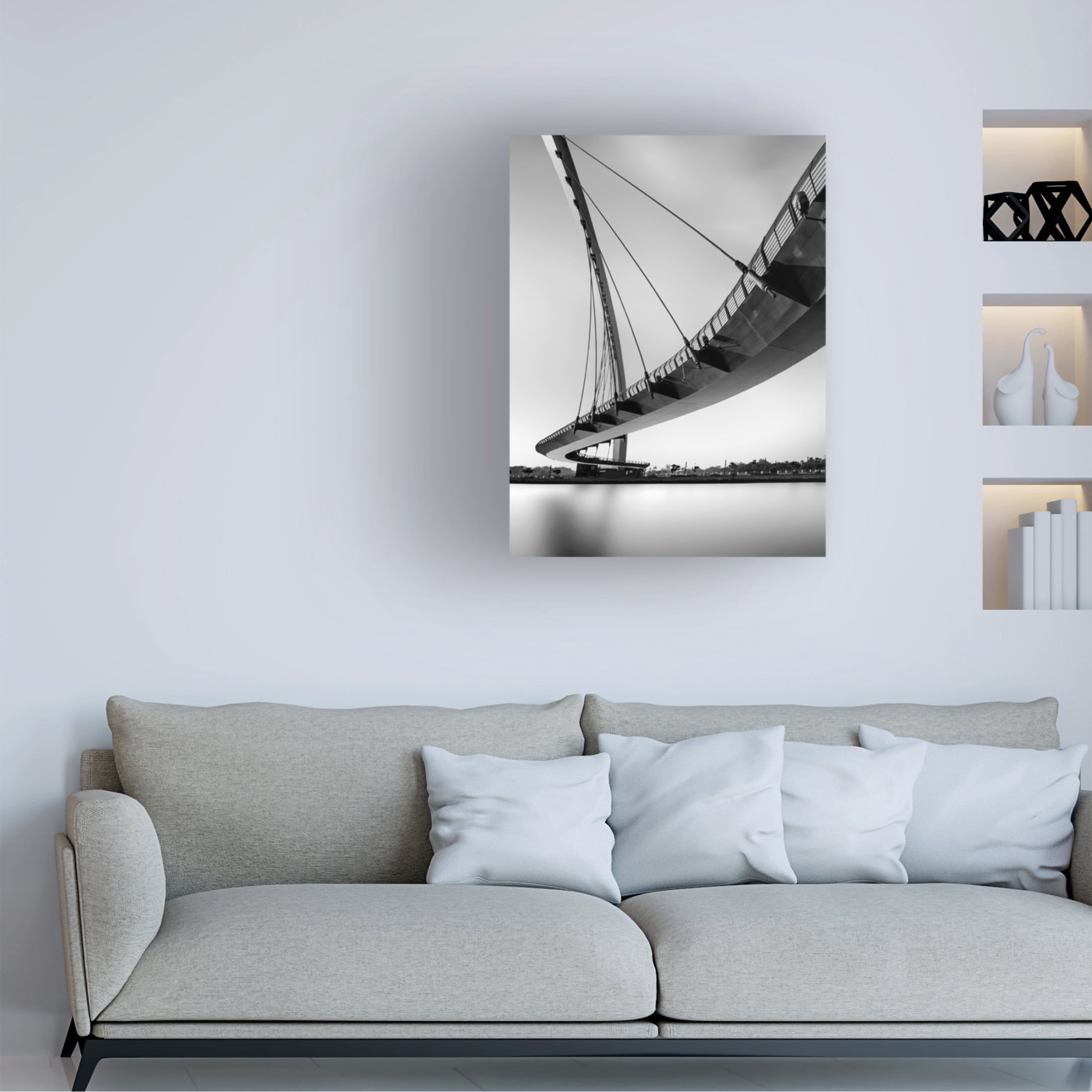 Canvas Wall Art - Ahmed Thabet 'Tolerance Bridge' Wall Art for Living Room, Bedroom, or Office Décor by Trademark Fine Art - 35 x 47 Inches