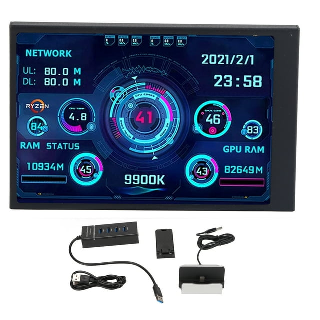 Mini pantalla IPS USB de 3,5 pulgadas NikouMX con rotación de 360 grados