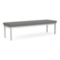 thumbnail image 1 of Banc d'Attente de Réception Lenox en Acier à 3 Places / Acier Argenté / Gris Pâle, 1 of 5
